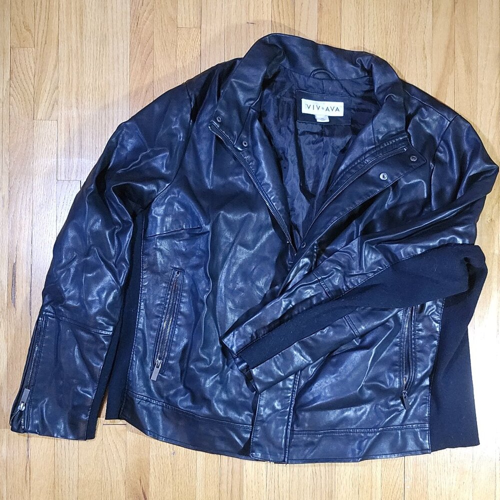 Ava & Viv Faux Leather Moto Jacket